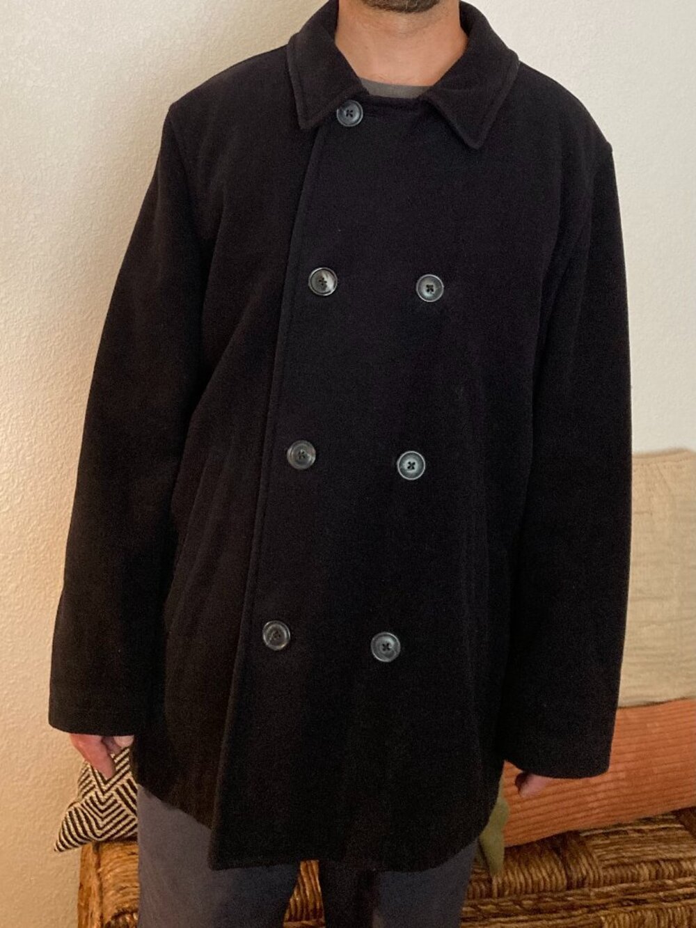 J.Crew Men's Wool Peacoat (Size: M; Navy Blue)
